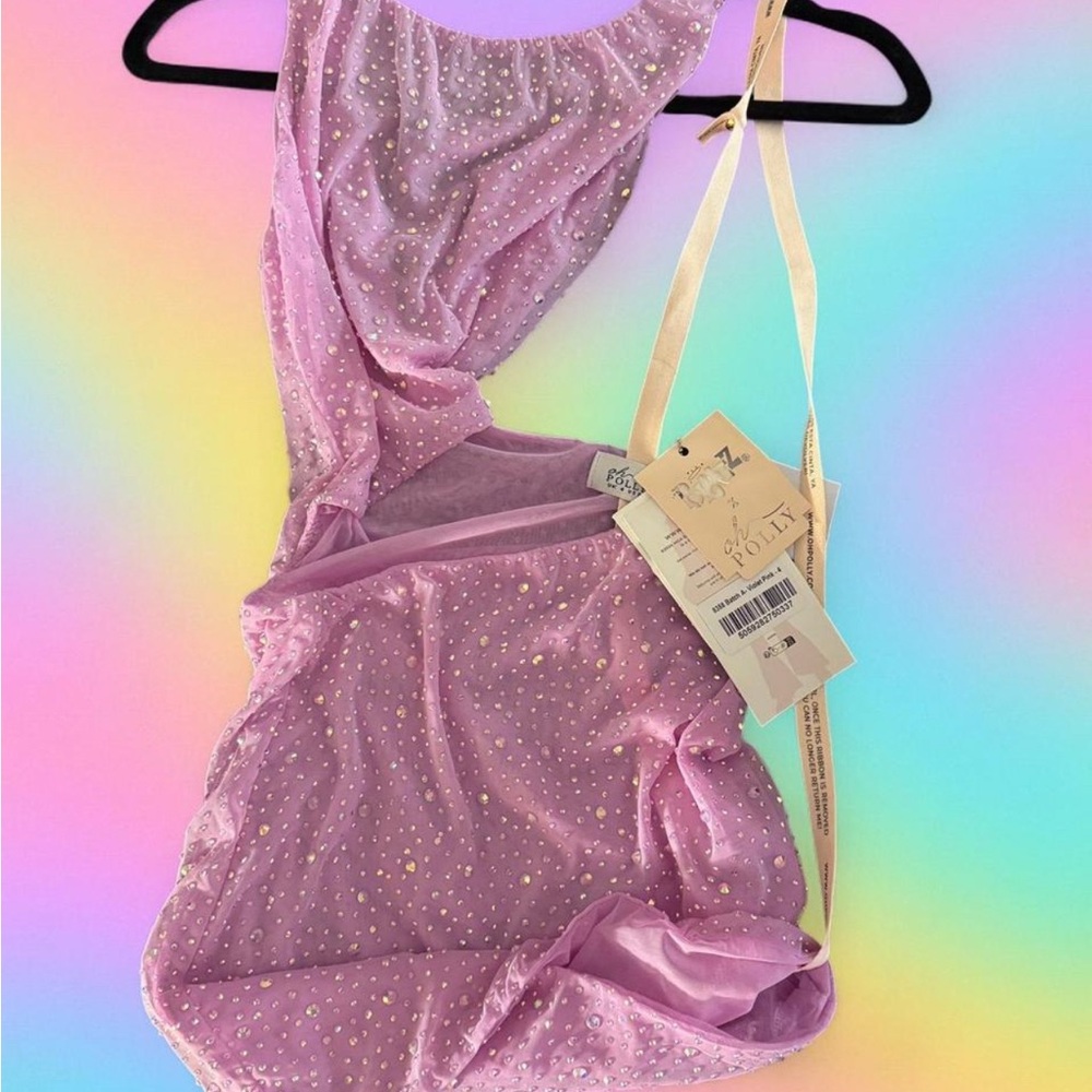 Oh Polly x Bratz Lilac Crystal Mesh Cutout Mini Dress NWT – Size UK 4 / US 0